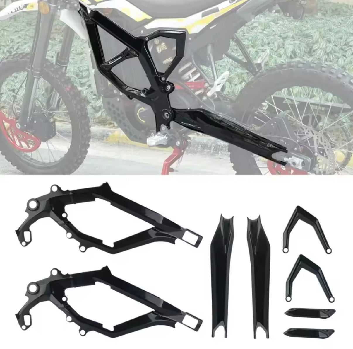 Frame guards for Surron ultra bee, (color : BLACK)
