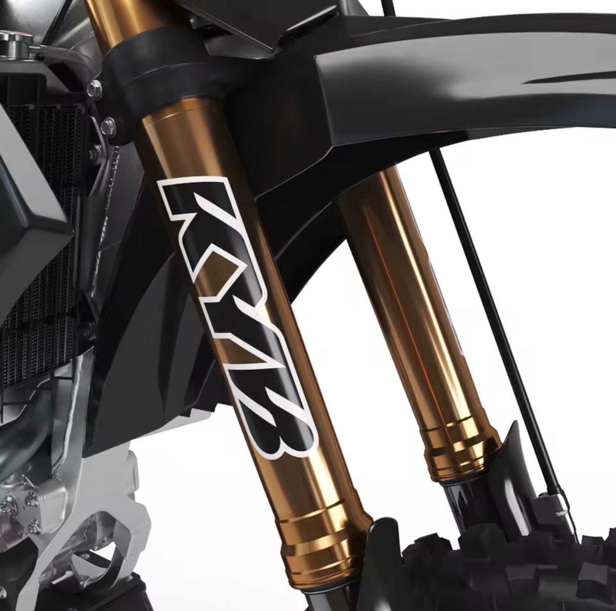 KYB fork stickers (black with white outline)