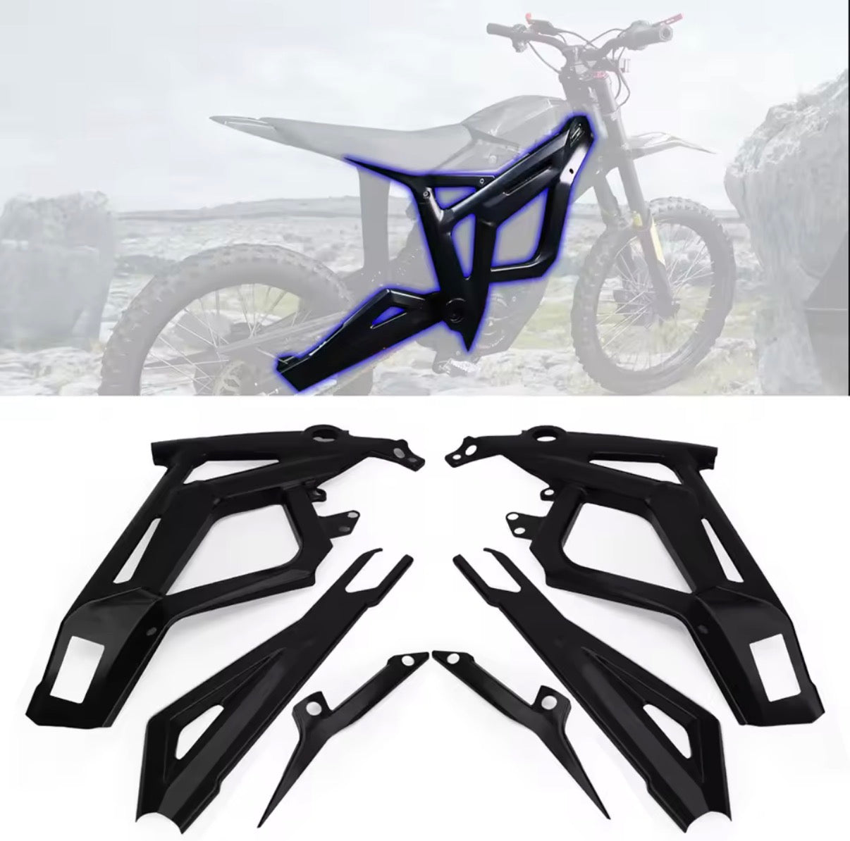 Frame guards for talaria sting mx4, mx3, (color : BLACK)